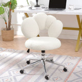360&degSwivel Height Adjustable,Swivel Chair,Teddy fabric,home office chair W680P143486