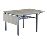 Folding Dining Table, 1.2 inches thick table top, for Dining Room, Living Room, Grey, 63.2'' L x W1162104707