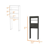 ZNTS Morley 2-Shelf Over The Toilet Cabinet Black Wengue B06280755