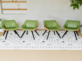 A set of 4 dining chairs, medieval modern kitchen dining chair, PU decorative chairs with black 48388254