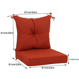 Outdoor Deep Seat Cushions for Patio Furniture, Waterproof Replacement Patio Chair Cushions Set of W419P290489