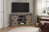 56 inch Corner TV Stand for TVs up to 60 inches, No Assembly Required, Barnwood Finish GL-B108P160155