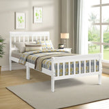 Wood Platform Bed Twin Bed Frame Panel Bed Mattress Foundation Sleigh Bed with WF192434AAK
