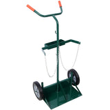 440lbs capacity Cylinder Cart,WELDING CYLINDER HAND TRUCK,Large Dual Oxygen Tank Cart Dolly With W465P175687