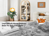 Rotating Bookshelf 4 Tier Small Corner Bookshelf for Small Spinning Bookcase with DIY PegBoard 41590521