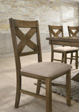 ZNTS Raven Wood Fabric Upholstered Dining Chair Set of 2 T2574P164580