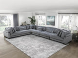 1pc Modern Living Room Furniture Modular Corner Seat Plush Gray Corduroy Fabric Upholstery Plywood B011P220980