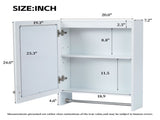 3-in-1 Bathroom Mirror Cabinet, 20-inch Wall Mounted Medicine Cabinet with Adjustable Shelf & Soft N710P388096K