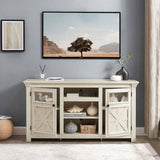 2 Doors Cabinet Farmhouse Cabinet, Farmhouse TV Stand Barn Design,Modern Farmhouse TV Media Stand, W1758P199934
