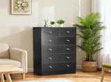 6-Drawer Storage Cabinet with Matte Gold Handles Particleboard Drawer Dresser with Textured Melamine 38131917