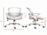 Gray Mid-Back Mesh Office Chair for Long Hours Working, Swivel Computer Chair, Rocking Function, 69111167