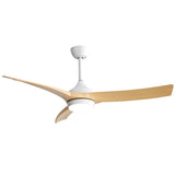 52 Inch Modern Ceiling Fan with 18W LED Light and Remote Control 3 ABS Blades DC Motor for Bedroom W934P285765