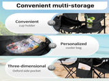 XL Double Folding Fishing Chair with Umbrella, Cooler Bag, Cup Holders - Heavy Duty 480 lbs 91120849