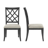 Wooden Frame Upholstered Dining Chairs set of 2,Mid Century Retro Chairs Comfor Kitchen Chairs for W2582P205386