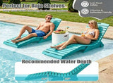 HDPE In-Pool Lounge Chair with Rear Rolling Wheels, 450 LBS Capacity S-Curve Ergonomic Pool Chaise 69113476