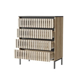 4 Drawer Storage Cabinet,Freestanding Cabinet,Bedroom Clothing Storage,Large Capacity,Modern W2673P208644