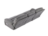 Gray Power Reclining Sofa Chenille Comfort Headrest Lumber Support Cup Holder Bluetooth Speaker B011P611080
