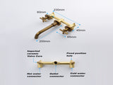 Wall Mounted Bathroom Sink Faucet with Pop-Up Drain 01342767