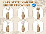 3-Piece Handcrafted PVC Floor Vase Set, 19.69" 23.2" 27.56" Tall, Natural Rattan-Like Textured beige W2796P446214