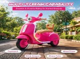 12V Kids Ride On Electric Scooter w/Bright Headlights&ColorChasing LED Light Strips,Easy FootPedal W1578P536313