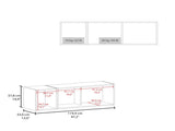 Wall Shelf 14.9" H, with 1 Door and 3 Shelves, Smokey Gray B097P250878