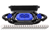 Universal 12 pcs 2.5' Blue Coupler Black Piping Intercooler KitT-Bolt Clamps Black 95520436