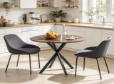 Small Round Dining Table 31.5", Industrial Kitchen Table for 2 with Cross Legs 69272126