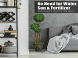 48 inch artificial UV resistant three ball tree plant, realistic PE leavesrattan, cement tank 71184543