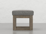 Lakemere 27 inch Wide Solid Wood Contemporary Footstool Small Ottoman Bench in Grey B2732P605432