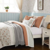6 Piece Cotton Percale Quilt Set with Throw Pillows Coral King/Cal King B035129021