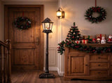 5.4 FT Christmas Street Lamp with Snowfall, Music & Warm Light, Detachable Lantern Head, Waterproof 35036998
