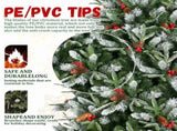 4FT Christmas Tree with 747 Tips, Red Berries & Pine Cones Snow-Dusted PEPVC Branches, Hinged 98678701