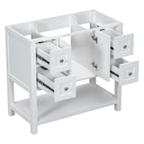 36'' Bathroom Vanity without Sink,Free Standing Vanity Set with 4 Drawers& Soft Closing Doors,Solid WF317175AAK