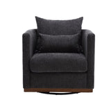 ZNTS COOLMORE Swivel Chair, Comfy Round Accent Sofa Chair for Living Room, 360 Degree Swivel W395P198277