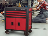 28 Inch 3-Drawer Rolling Tool Chest with Wheels, Steel Tool Cabinets with Drawers, Liners and W3037P309498
