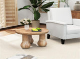 24" Round Mahogany Accent Table - Solid Wood, 110lbs Capacity, Indoor/Outdoor Use, Natural 66216560