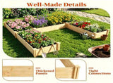 Solid Fir Wood Raised Garden Bed, 5-in-1 Combined Planting Planter Box with Dovetail Joints, 98797104