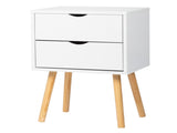 40*30*60cm Simple And Modern White Cabinet, Wood Color Legs, MDF Spray Paint, High Legs, Two 81927349
