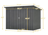 6 x 4 ft Outdoor Storage Shed, All Weather Tool Shed for Garden, Backyard, Lawn, Black W2505P173291