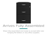 3 Drawer Letter Width Vertical File Cabinet with Pencil Drawer, Black 04928532