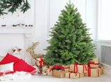 Artificial 7.5ft Green Christmas Tree with 1599 PE/PVC Mixed Branch Tips, memory wireiron wire, 46959457