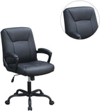 ZNTS Relax Cushioned Office Chair 1pc Black Upholstered Seat back Adjustable Chair Comfort HS00F1680-ID-AHD