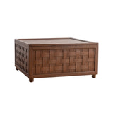 Farmhouse Coffee Table with Storage, Large Square Coffee Table for Living Room, Brown W3158P297430