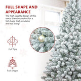 Artificial 4ft Flocked Christmas Tree with 366 PVC Branch Tips, Pine cone*21pcs, memory wireiron 18810593