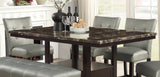 Dining Room 1pc Counter Height w Shelve Storage Base Faux Marble Top Birch wood MDF Dining B011130015