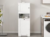 One-Compartment One-Door Tilt-Out Laundry Sorter Cabinet - White 13800451