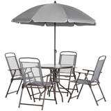 ZNTS Outdoor dining table and chair package with umbrella （Prohibited by WalMart） 78478620