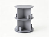 2-Tier Kids Rotating Bookshelf - 360&deg Display for Books/Toys, Bear Baffles Child-Friendly Height, 41361337