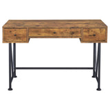 Antique Nutmeg and Black 3-drawer Writing Desk B062P153666