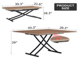 Modern minimalist multifunctional lifting table, with a 0.8-inch wood grain process sticker desktop W1512P511127